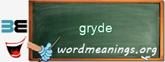 WordMeaning blackboard for gryde